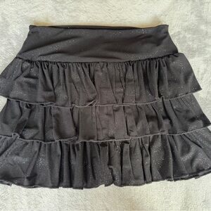 Sparkle Tiered Black Mini skort